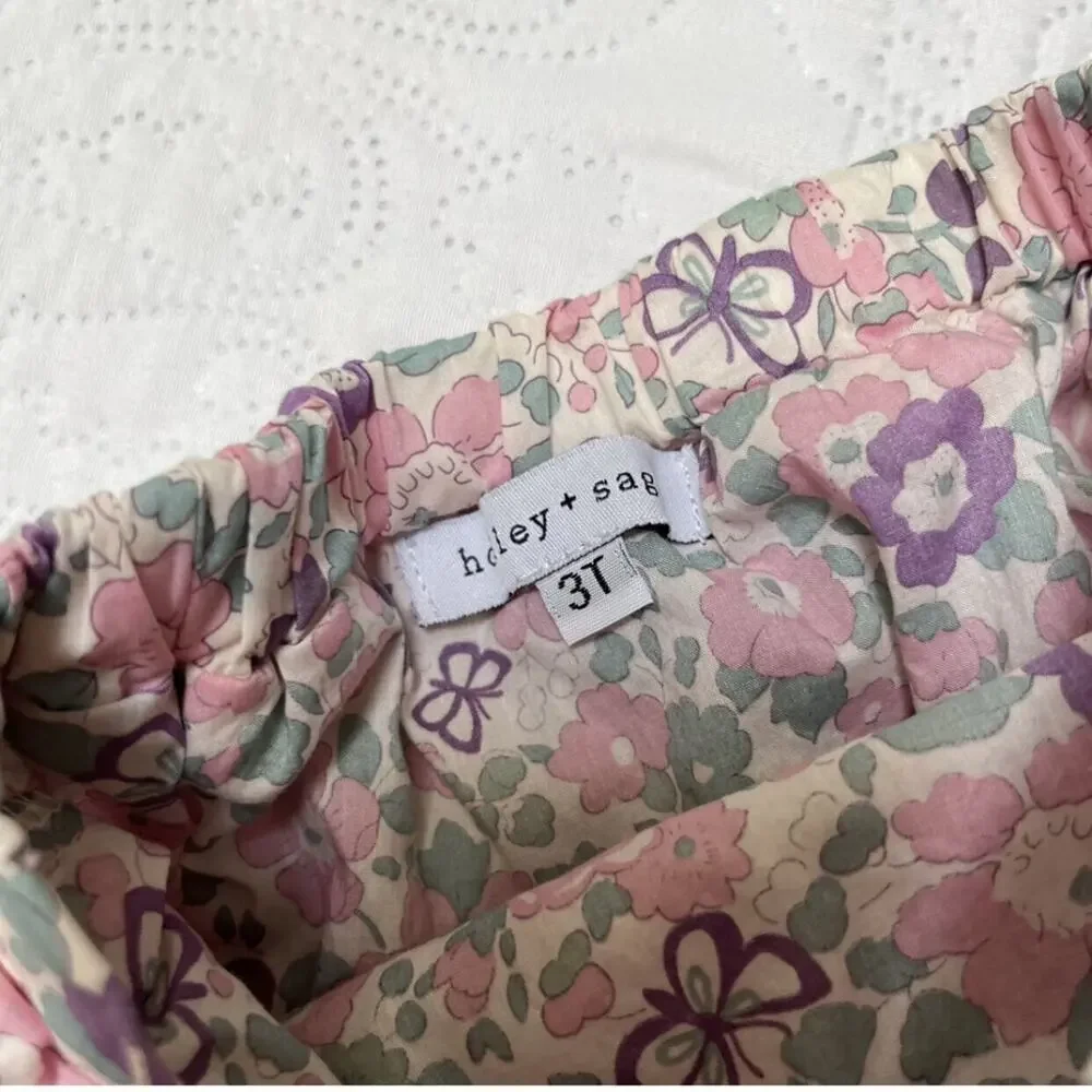 Holley + Sage Betsy Butterfly Floral Skirt 3T